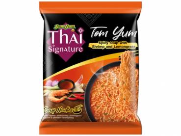 Yum Yum Thai Scharfe Instant Nudelsuppe mit Garnelen und Zitronengras 100g