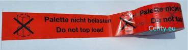 PP-Warnband 50x66 Klebeband 52μ Palette nicht belasten Do not top load mehrsprachig Paketklebeband Band Klebebänder Acrylatklebe