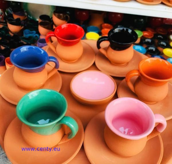 Classic handmade 6 coffee cups model in Central Anatolia region of Turkey